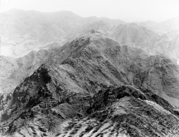 Indian Army picquets in the Khyber Pass. Two Indian Army picquets sit strategically atop a mountain