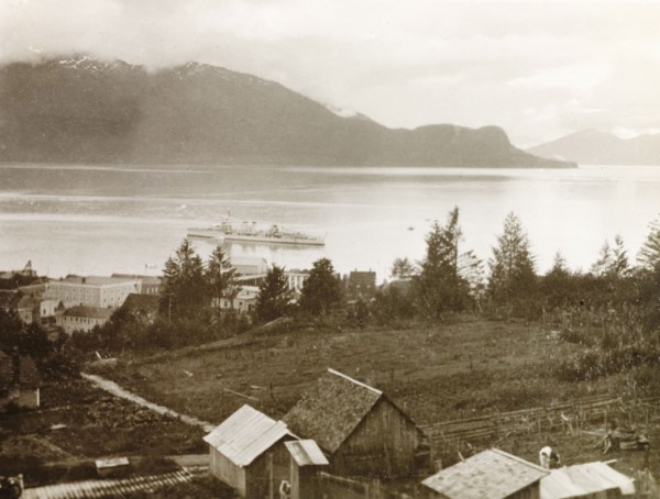 View of Elephant Point, Alaska. View of Elephant Point on Woronofski Island, taken from high ground