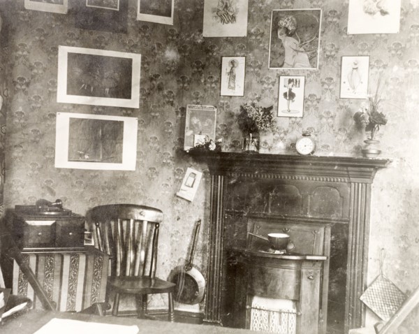 Study room at Eastbourne College. Interior of a senior study room in the boy's boarding house at