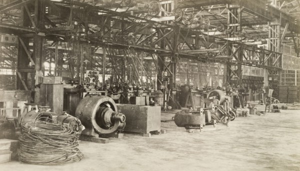 Industrial workshop in garden Reach. The interior of an industrial workshop in the suburb of Garden