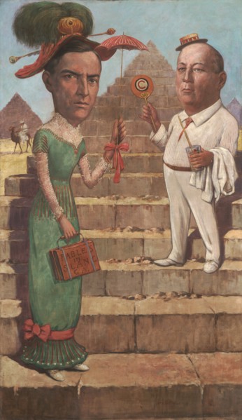 Caricature of George Ade and Orson Collins Wells 1912. Created by Schmedtgen, William Herman,