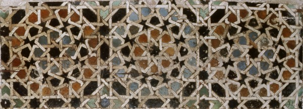 Geometric tile mosaic from the now destroyed madrasa founded by the Ziyanid sultan Abu Tashfin at Tlemcen
