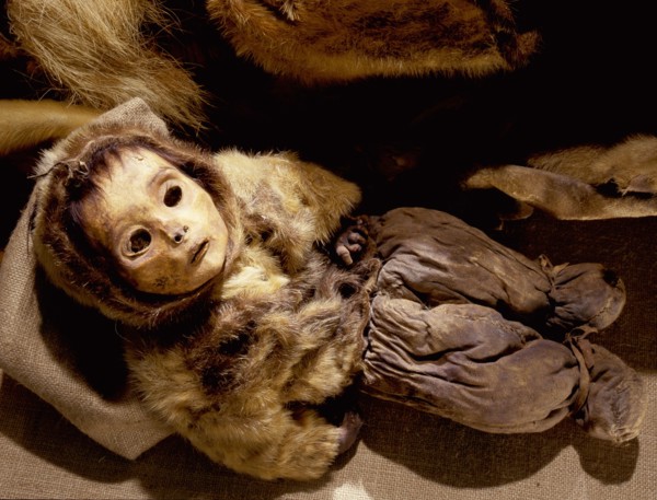 Greenlandic child, preserved through natural mummification
