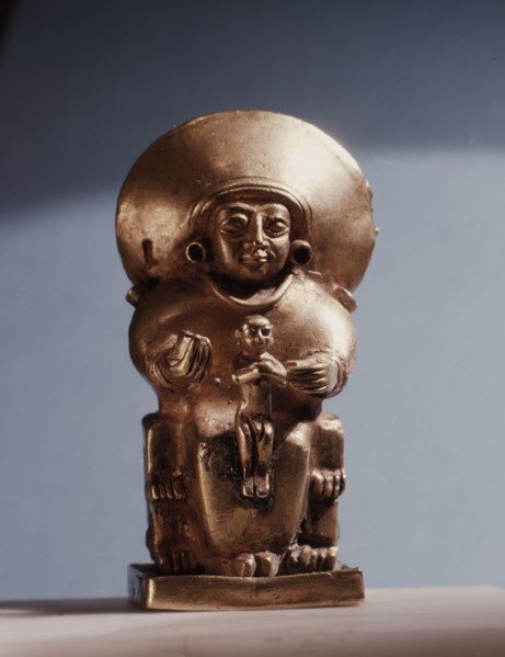 A pendant in the form of a seated goddess, probably representing the Sun Goddess of Arinna,Queen of the Land of Hatti, Queen of Heaven and Earth