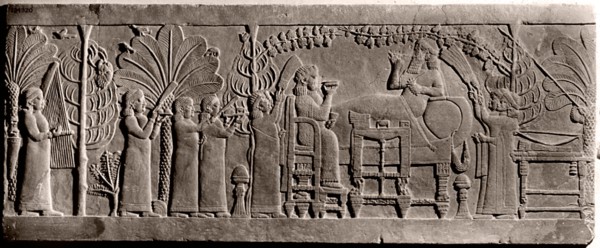 Stone relief from the palace of Ashurbanipal