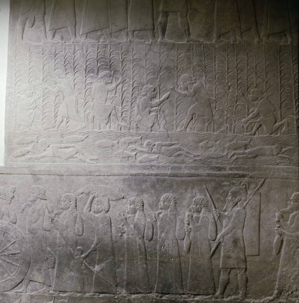 Stone relief from the palace of Ashurbanipal