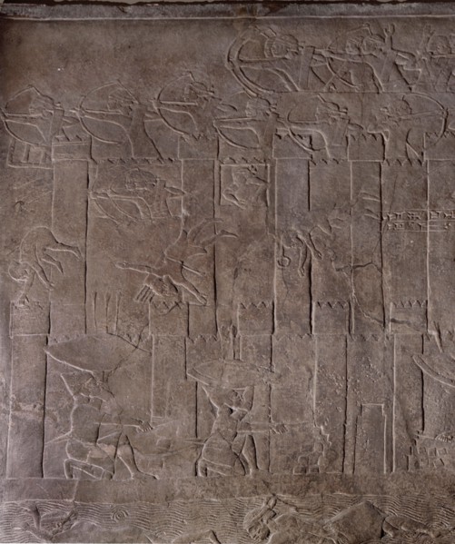 Stone relief from the palace of Ashurbanipal