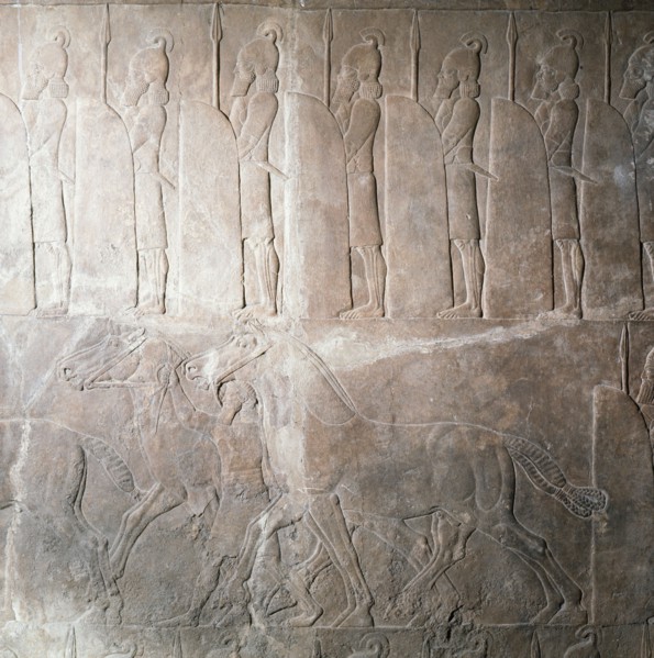 Stone relief from the palace of Ashurbanipal