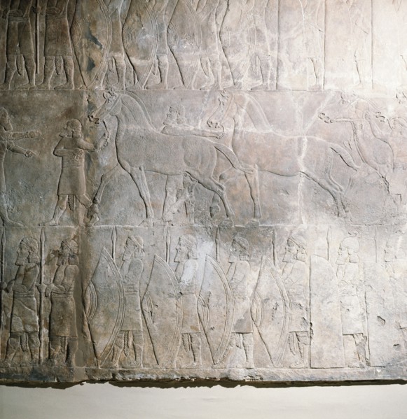 Stone relief from the palace of Ashurbanipal