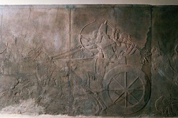 Stone relief from the palace of Ashurbanipal