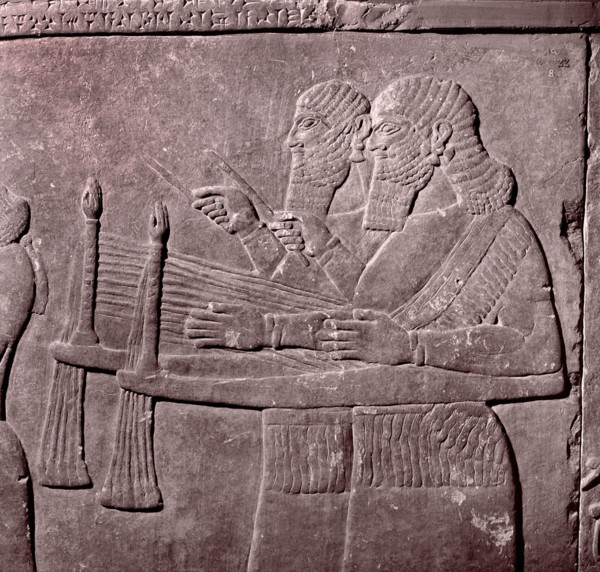 Stone relief from the palace of Sennacherib