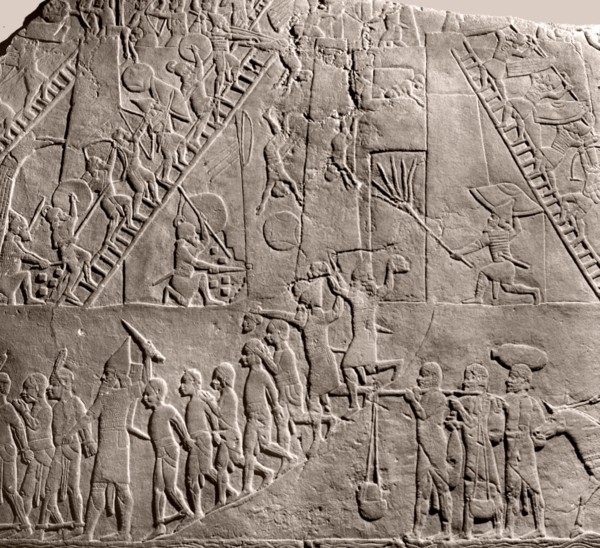 Stone relief from the palace of Ashurbanipal