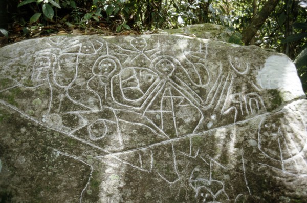 Arawak petroglyph known as the Carib stone