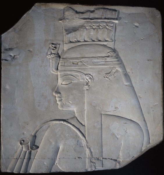 Relief head of Queen Tiye wife of Amenophis III
