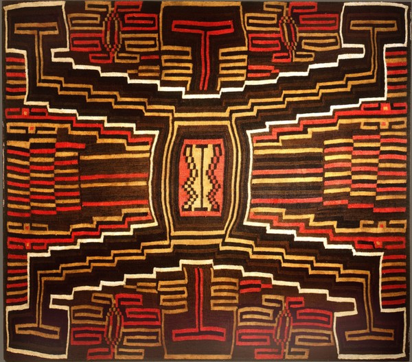 Early Nazca mantle with design representing the sun deity, Inti
