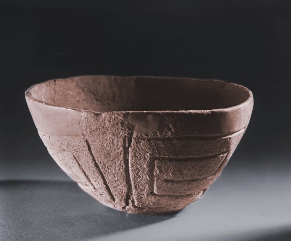 Dish with spiral designs from the spiral meander pottery culture