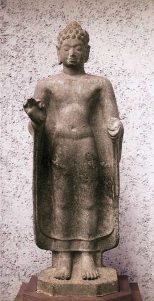 Khmer statue of standing Buddha