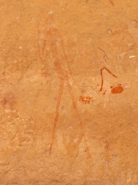 Rock painting of a human