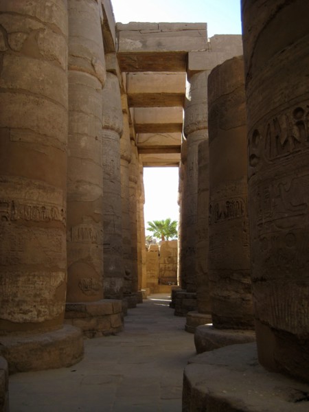 The Great Hypostyle Hall showing the forest of columns each of which is 23m high and 15m circumference