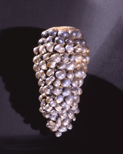 Vase, or possible an ornament in the shape of a bunch of grapes