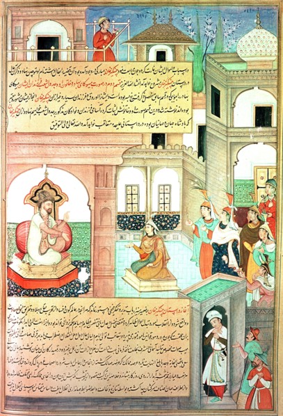 A 16th century illustration of a 14th century Persian story The History of the Mongols