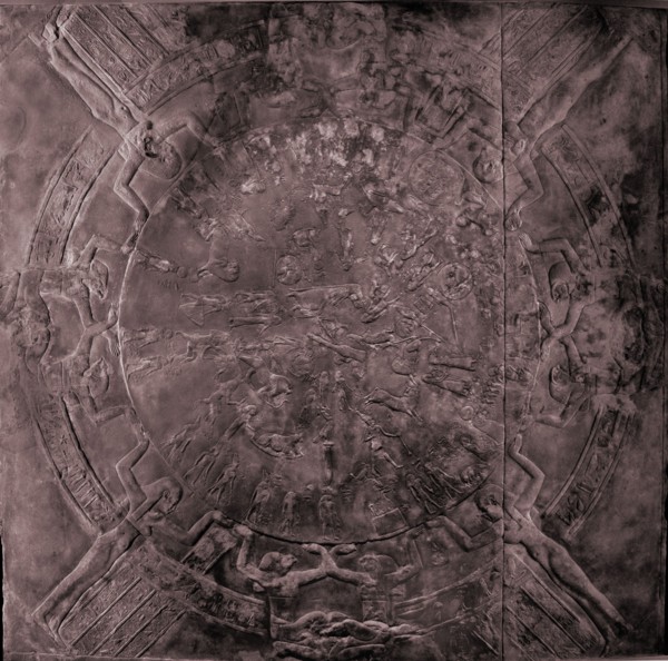 Bas relief representing a night skyscape, from the ceiling of one of the chapels where the resurrection of Osiris was commemorated