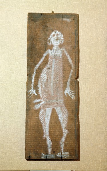 Bark painting depicting a spirit being, possibly of a type called namandi