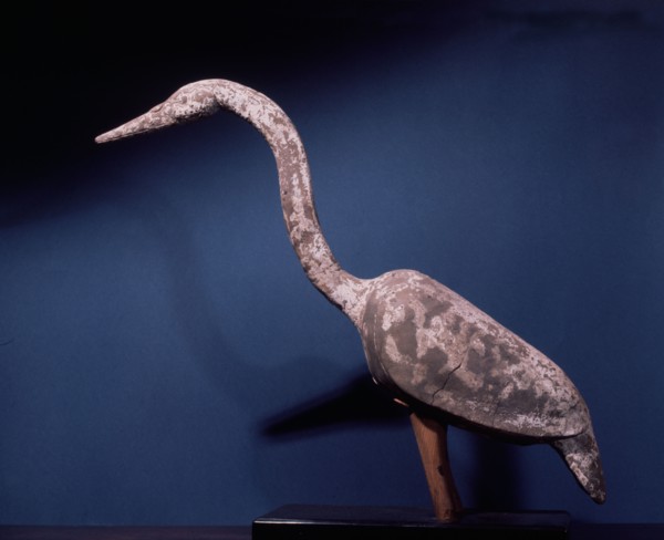 Ceramic figure of a white heron