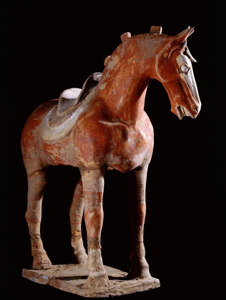 Buff pottery stallion