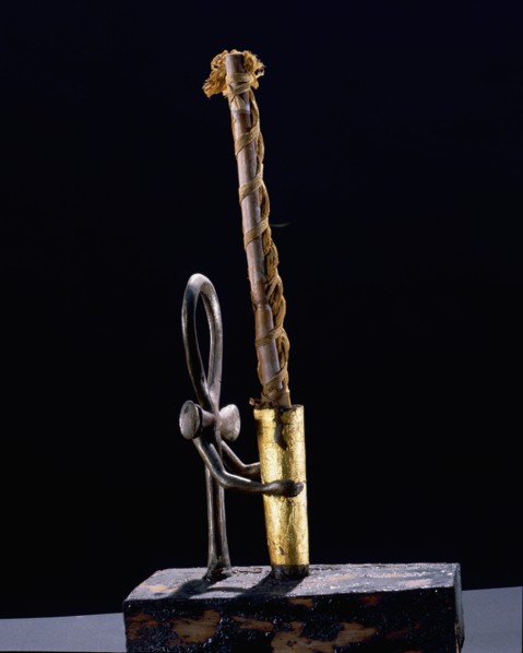 Bronze and wood candlesticks from the Tutankhamun burial