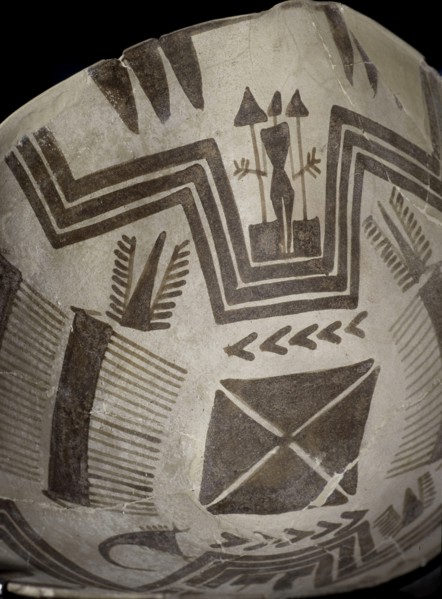 Bowl with rare representation of human figure