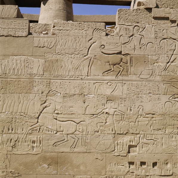 Relief from the northern wall of the hypostyle hall at the great temple of Amun