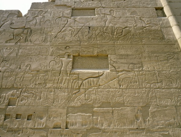 Relief from the northern wall of the hypostyle hall at the great temple of Amun