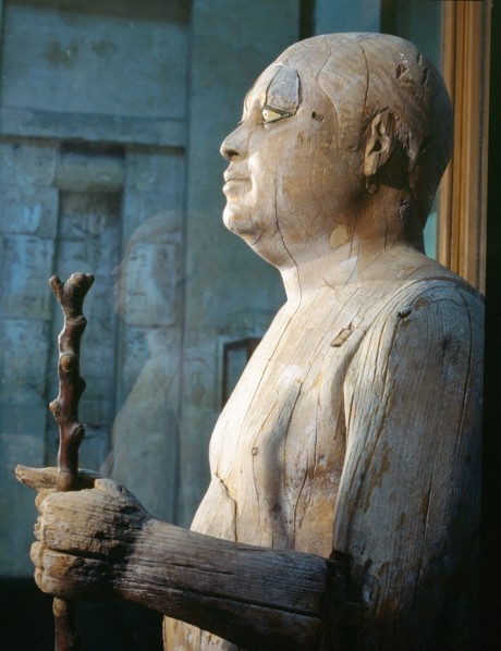 Probably the most celebrated private statue of the Old Kingdom, this wooden statue of Ka Aper, also known as Sheikh el Beled (Headman of the Village), portrays a corpulent ageing man with an expressiv...