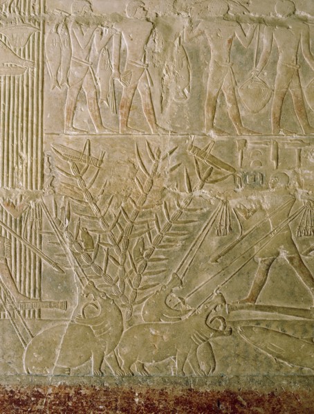 A scene in relief in the tomb of the vizier Mereruka