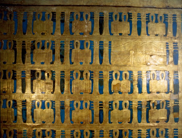Details from Tutankhamuns shrine in the form of the sactuary of the feast of Sed