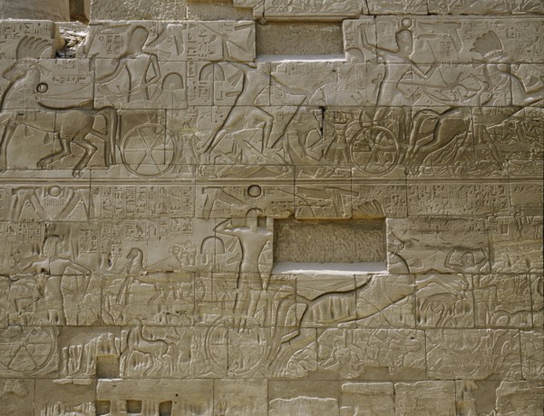 Relief from the northern wall of the hypostyle hall at the great temple of Amun