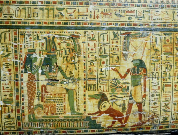 Detail from coffin of Nespawershepi, chief scribe of the Temple of Amun