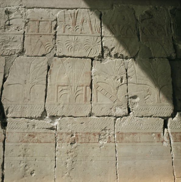 A relief from the temple of Queen Hatshepsut at Deir el Bahri depicting the maritime expedition which Hatshepsut sent via the Red Sea to Punt in c