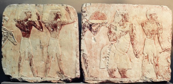 A relief from the temple of Queen Hatshepsut at Deir el Bahri depicting the maritime expedition which Hatshepsut sent via the Red Sea to Punt in c