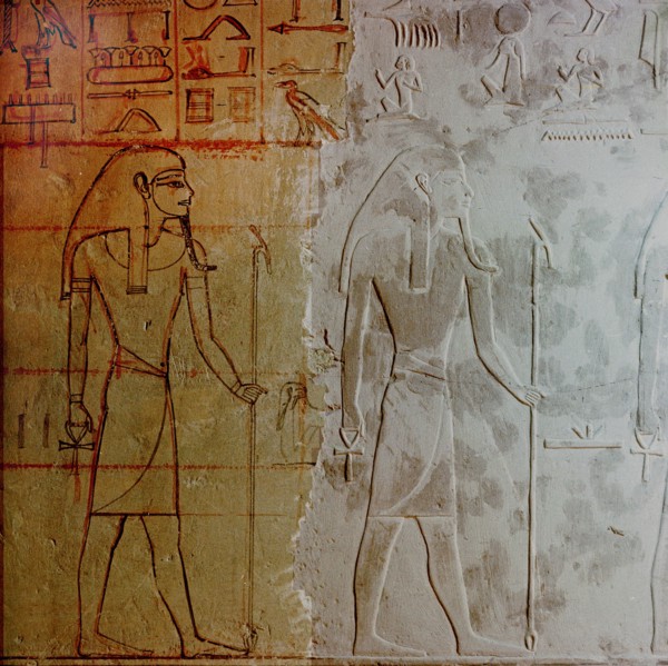 Relief decorations in the burial hall from the Tomb of Horemheb