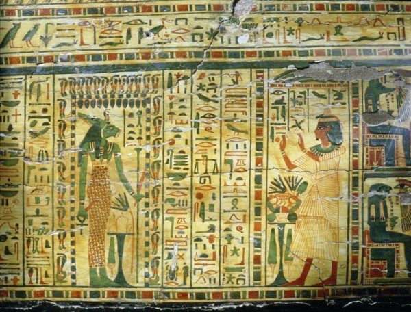 Detail from coffin of Nespawershepi, chief scribe of the Temple of Amun