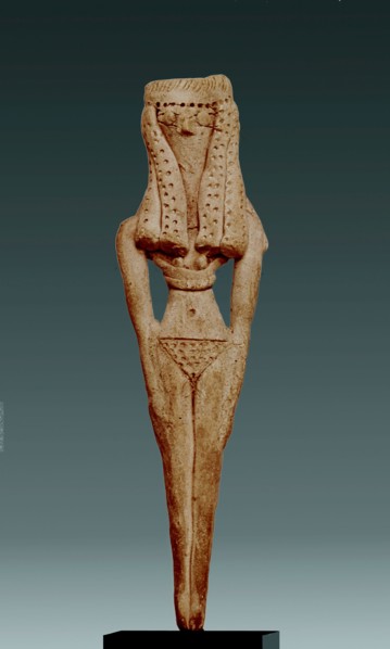 A fertility figure of a woman
