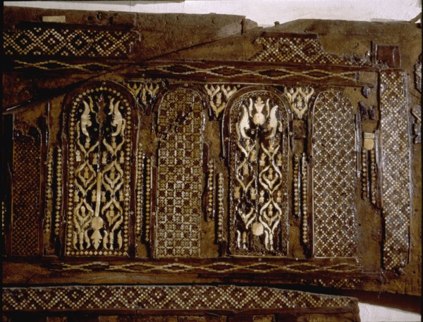 Wood panel with geometric designs