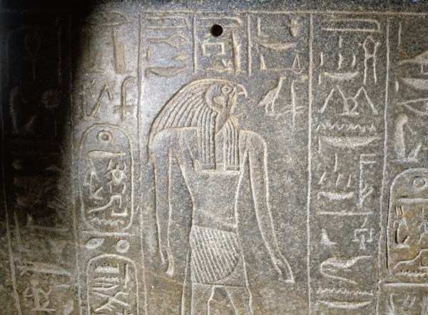 Detail of a 19th Dynasty sarcophagus reused at Tanis by Psusennes I