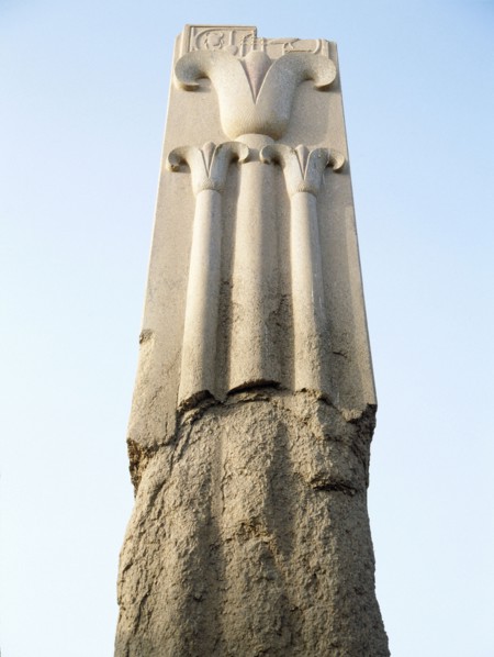 One of the two pillars erected by Tuthmosis III