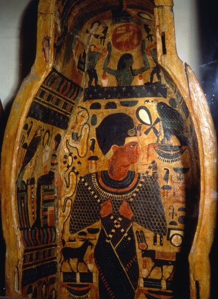 Detail of interior of a coffin