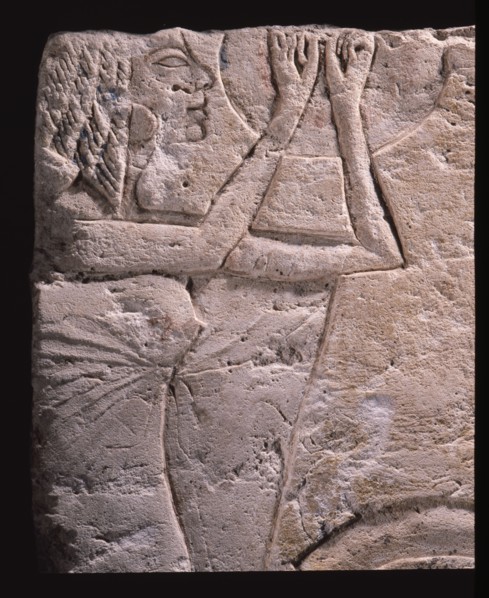 Amarna relief fragment depicting musicians and dancers