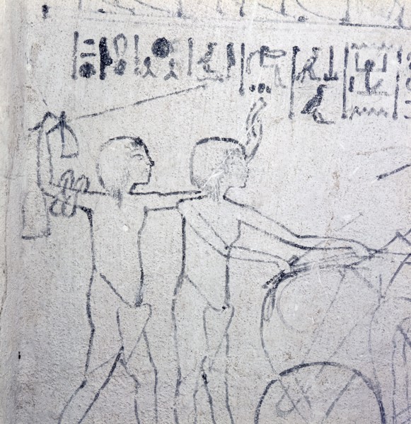 A master sketch on stucco from an Amarna tomb