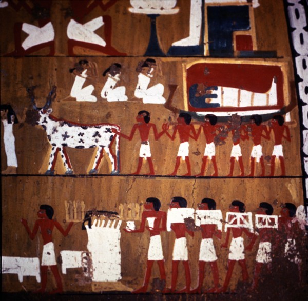 Scenes from a funeral procession